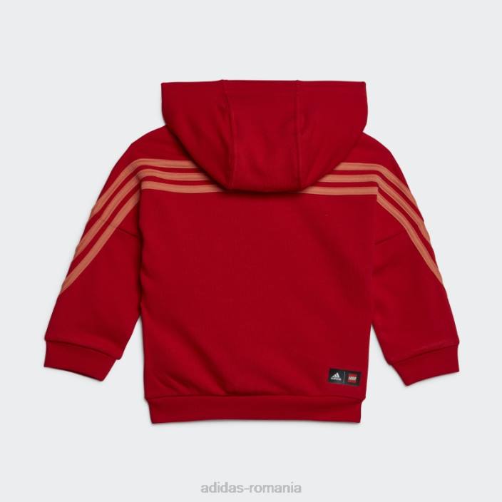 Adidas x set de jachetă și pantaloni lego clasic, roșu fierbinte unisex Coral rosu 2JBN18685