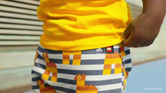 Adidas x set de tricou și pantaloni lego clasic, galben de modă unisex galben 2JBN18681