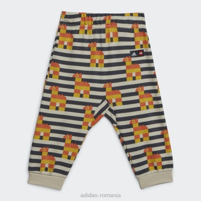 Adidas x set de tricou și pantaloni lego clasic, galben de modă unisex galben 2JBN18681