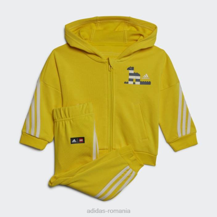 Adidas x set jachetă și pantaloni lego clasic, galben fashion unisex nuanță galben/ecru 2JBN3312