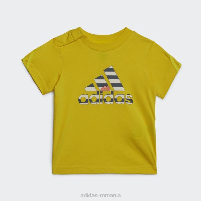 Adidas x set tricou și pantaloni lego clasic galben unisex galben 2JBN11604
