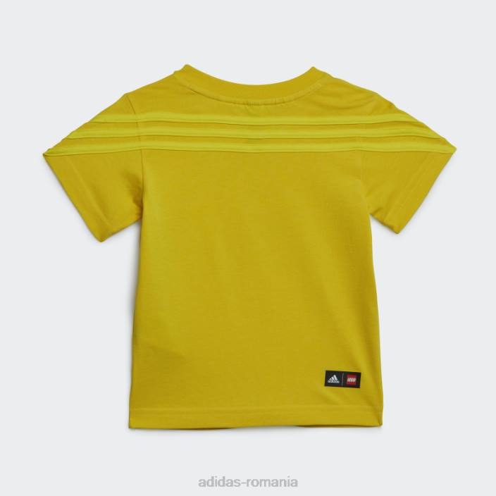 Adidas x set tricou și pantaloni lego clasic galben unisex galben 2JBN11604