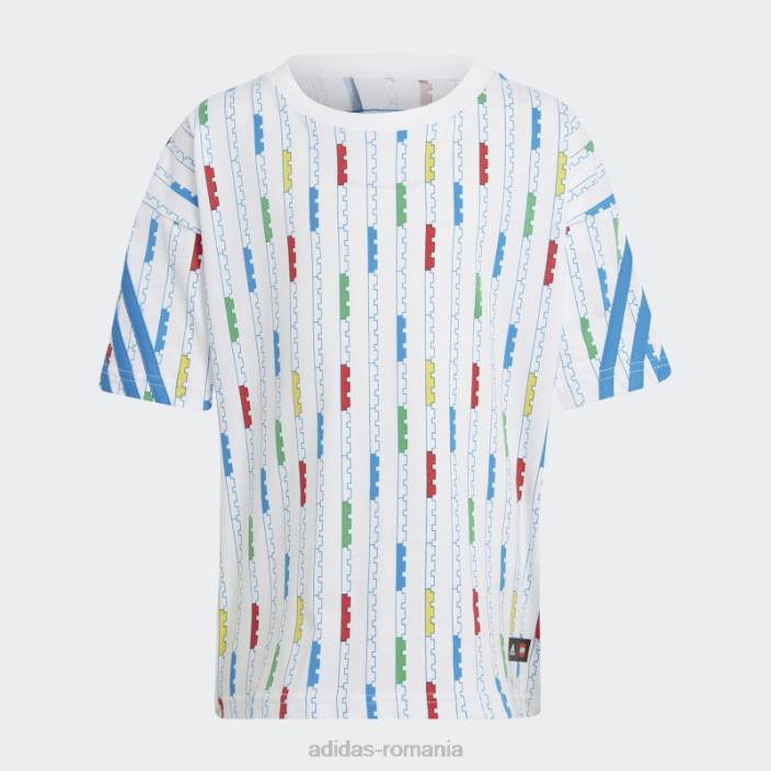 Adidas x tricou clasic lego alb unisex alb/albastru șoc 2JBN3348