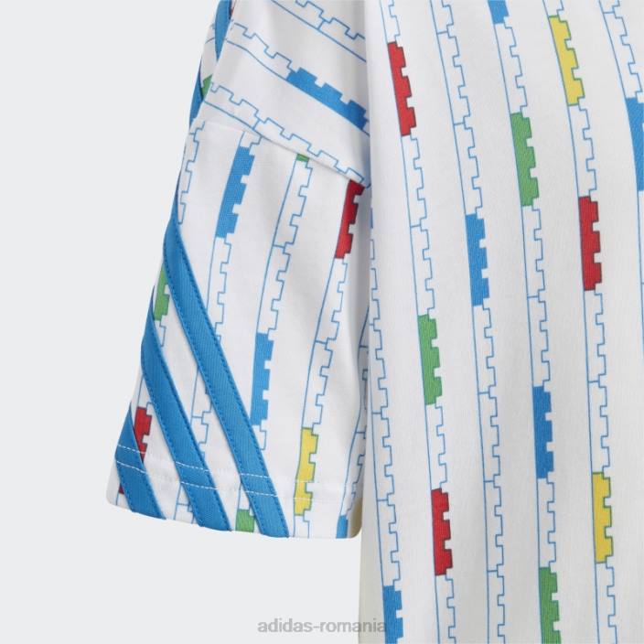 Adidas x tricou clasic lego alb unisex alb/albastru șoc 2JBN3348