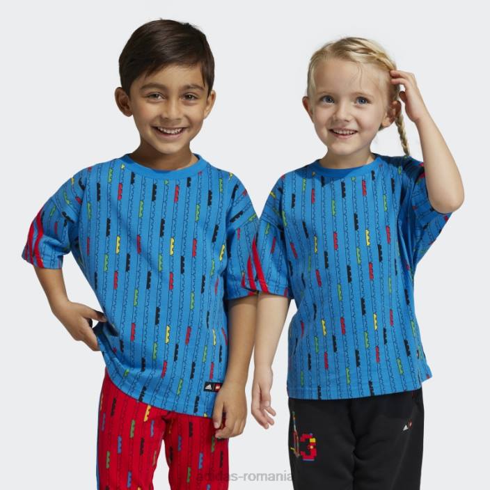 Adidas x tricou clasic lego hot shock albastru unisex soc albastru/rosu 2JBN3358