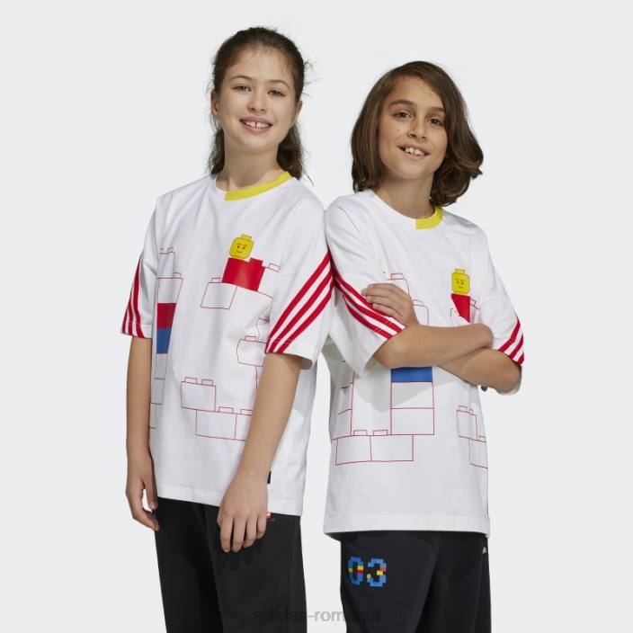 Adidas x tricou lego clasic alb unisex alb roșu 2JBN18676