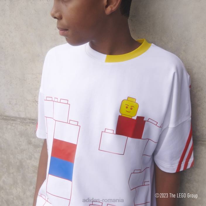 Adidas x tricou lego clasic alb unisex alb roșu 2JBN18676
