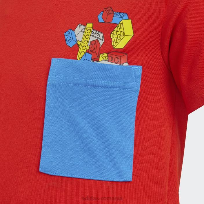 Adidas x tricou lego clasic roșu fierbinte unisex rosu albastru 2JBN19020