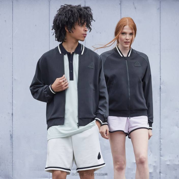 Adidas jachetă bomber cu imprimeu negru (gen neutru) fashion unisex negru 2JBN1457