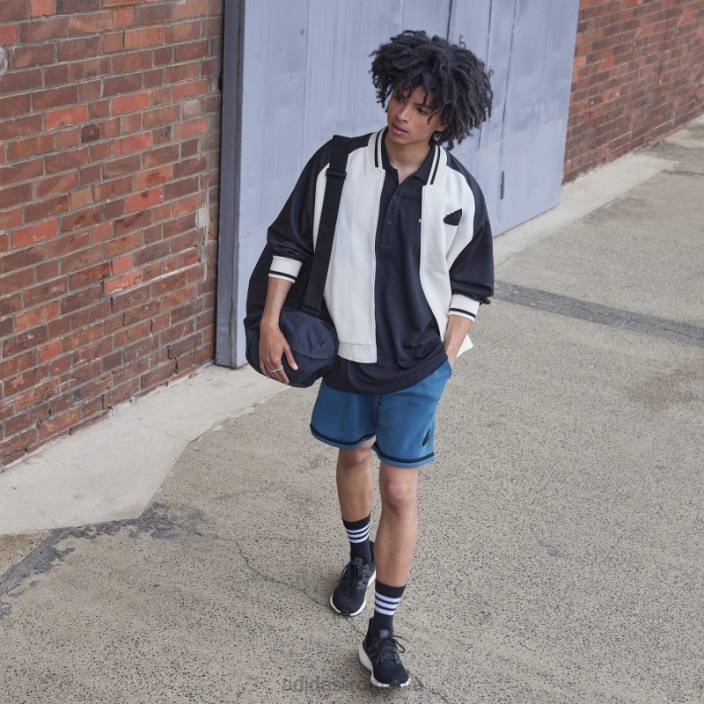Adidas jachetă bomber imprimată (gen neutru) albă unisex alb negru 2JBN1489