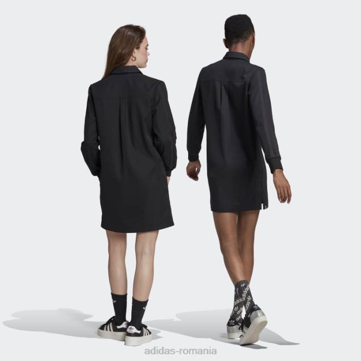 Adidas cămașă rochie croită adicolor contempo neagră (neutru de gen) unisex negru 2JBN14621