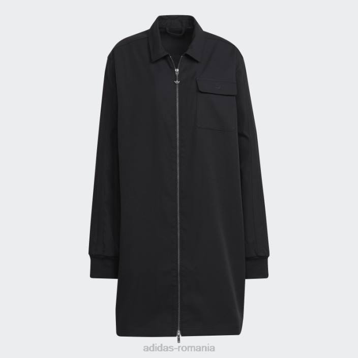Adidas cămașă rochie croită adicolor contempo neagră (neutru de gen) unisex negru 2JBN14621