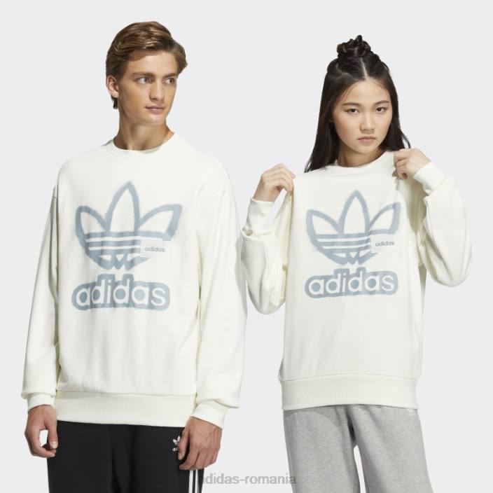 Adidas hanorac alb adicolor crew adidas unisex alb 2JBN1509