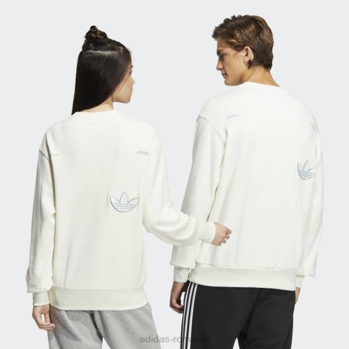 Adidas hanorac alb adicolor crew adidas unisex alb 2JBN1509