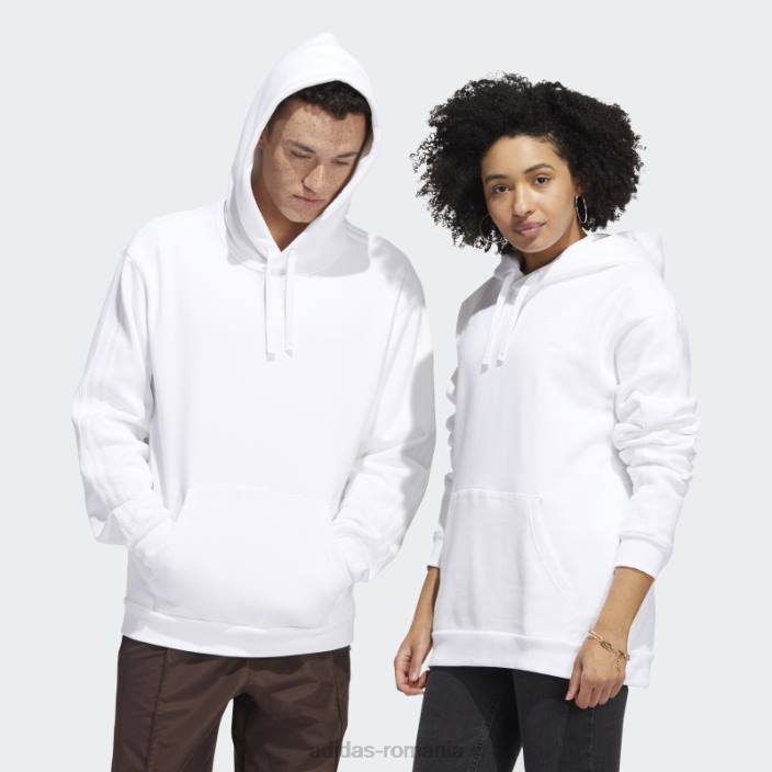 Adidas hanorac alb cu glumă grea (neutru de gen) unisex alb 2JBN1661
