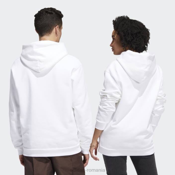 Adidas hanorac alb cu glumă grea (neutru de gen) unisex alb 2JBN1661