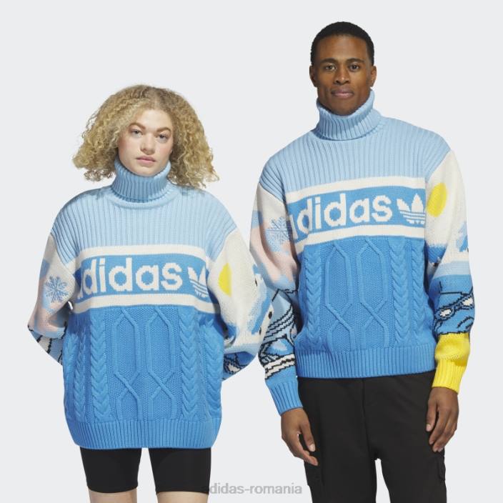 Adidas hanorac alb de craciun (gen neutru) adidas unisex alb/multicolor 2JBN13665