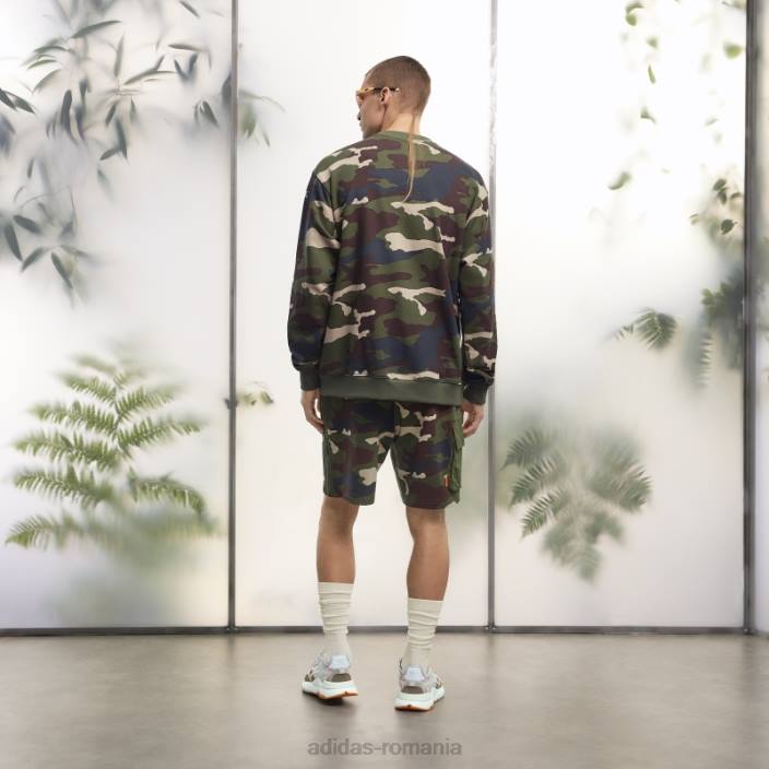Adidas hanorac crewneck cu buzunar cangur cu imprimeu camo (toate genurile) fashion unisex imprimeu camo 2JBN827