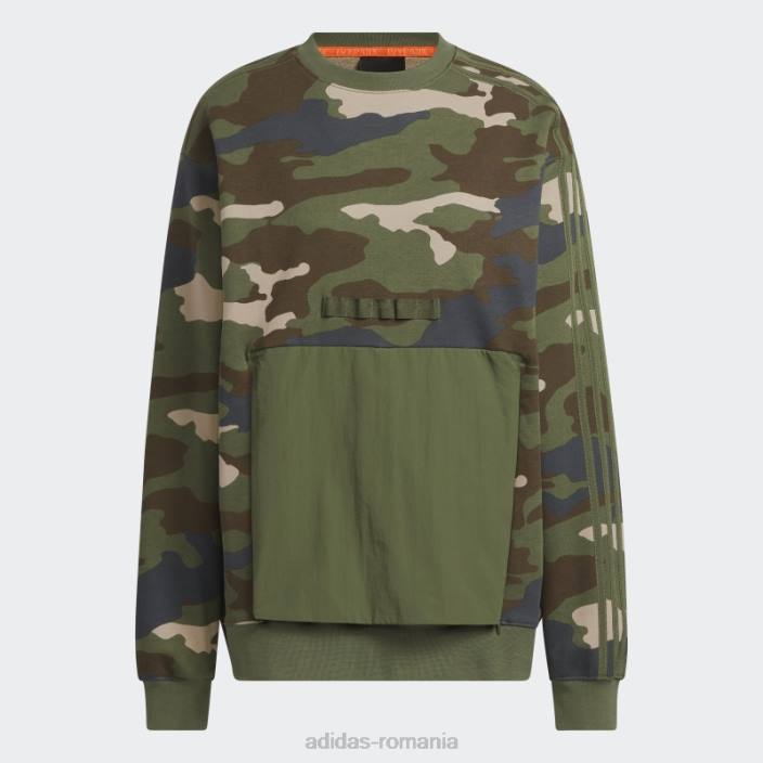 Adidas hanorac crewneck cu buzunar cangur cu imprimeu camo (toate genurile) fashion unisex imprimeu camo 2JBN827