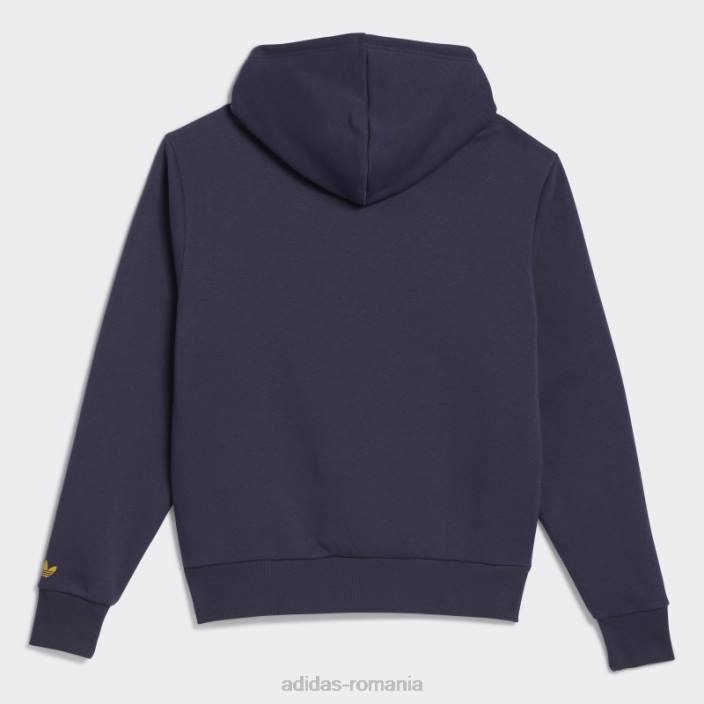 Adidas hanorac cu glugă cu mesaje maite steenhoudt bleumarin unisex bleumarin/pirită/roșu victorie 2JBN1475