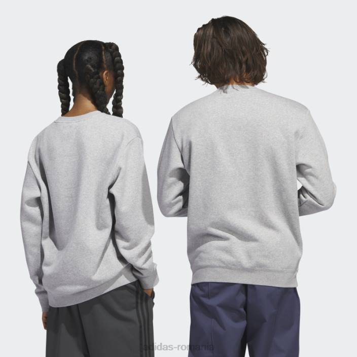 Adidas hanorac grafic shmoofoil crewgate gri mediu adidas unisex gri mediu/multicolor 2JBN5742