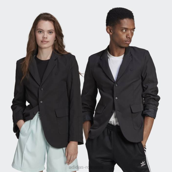 Adidas jachetă neagră croită adicolor contempo (neutru de gen) unisex negru 2JBN14573