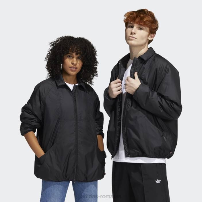 Adidas jachetă neagră izolată pentru antrenor (neutru de gen) unisex negru 2JBN15262