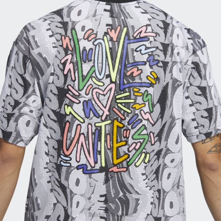 Adidas multicolor love unites tricou cu imprimeu doodle (gen neutru) adidas unisex multicolor 2JBN15171
