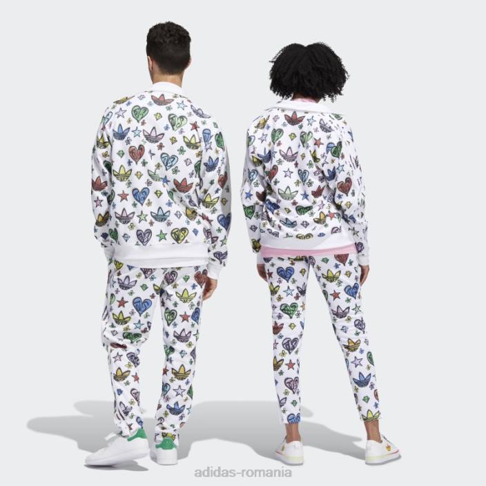 Adidas pantaloni de sport alb jeremy scott monogram firebird (neutru de gen) adidas unisex alb 2JBN6717