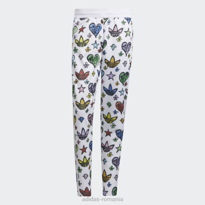 Adidas pantaloni de sport alb jeremy scott monogram firebird (neutru de gen) adidas unisex alb 2JBN6717