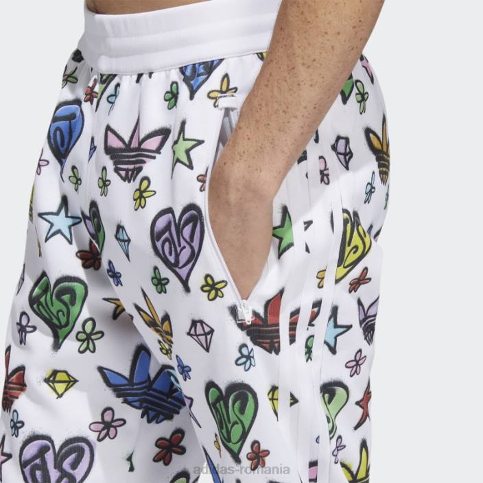 Adidas pantaloni de sport alb jeremy scott monogram firebird (neutru de gen) adidas unisex alb 2JBN6717