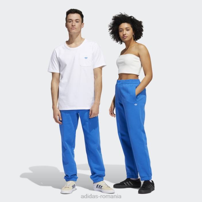 Adidas pantaloni grei shmoofoil (gen neutru) pasăre albastră unisex pasăre albastră/albă 2JBN3673