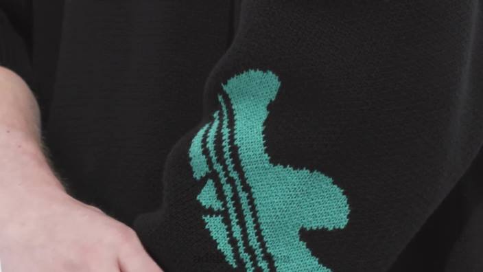 Adidas pulover negru din tricot shmoofoil (neutru de gen) unisex negru/multicolor 2JBN6107