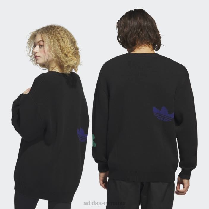 Adidas pulover tricot shmoofoil (neutru de gen) negru unisex negru/multicolor 2JBN1004