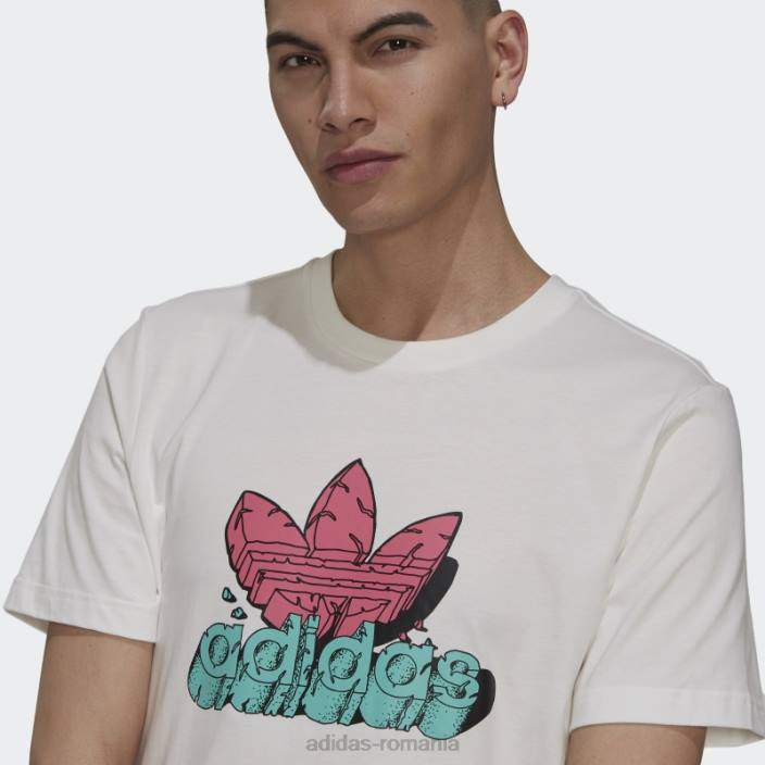 Adidas tricou amuzant dino (gen neutru) alb unisex alb 2JBN6920