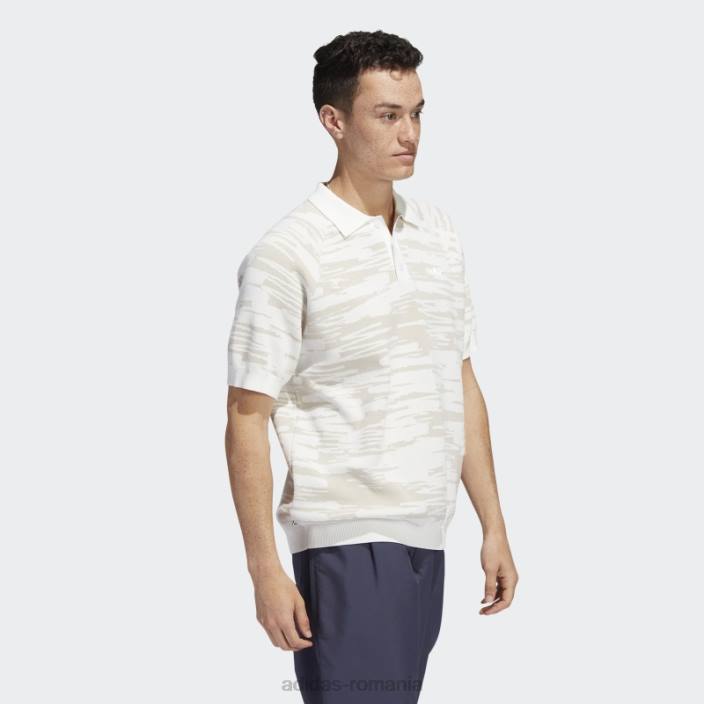 Adidas tricou polo alb nora tricotat (gen neutru) adidas unisex alb/beatitudine 2JBN5373