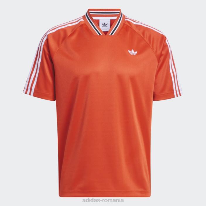 Adidas tricou roșu cu țesătură de pește (fără sex) unisex roșu/alb/negru 2JBN5770