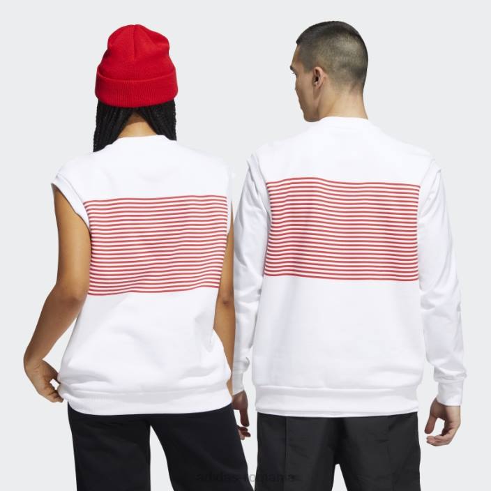 Adidas vestă de luptă cu scaun alb shmoofoil (neutru de gen) unisex alb roșu 2JBN6383
