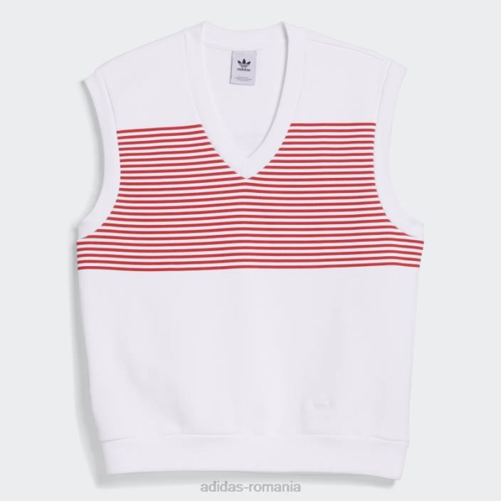 Adidas vestă de luptă cu scaun alb shmoofoil (neutru de gen) unisex alb roșu 2JBN6383