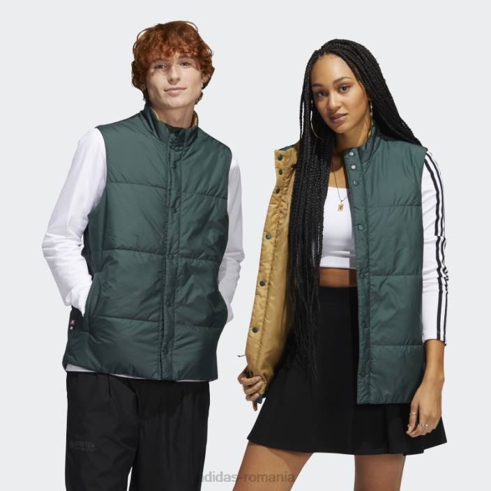 Adidas vesta de skateboard primaloft (gen neutru) verde unisex verde/carton/negru 2JBN14839