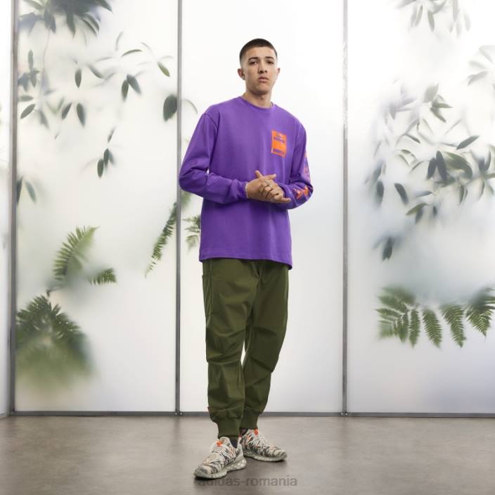 Adidas tricou grafic violet cu mânecă lungă (toate genurile) adidas unisex Violet 2JBN13713