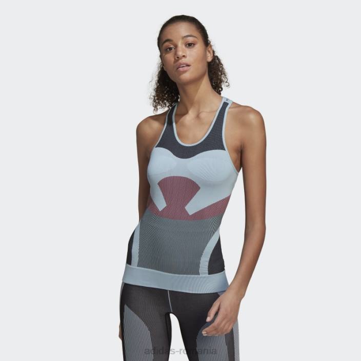 Adidas Arctic blue by stella mccartney truestrength yoga tricot maiou unisex albastru arctic/negru/roz 2JBN2651