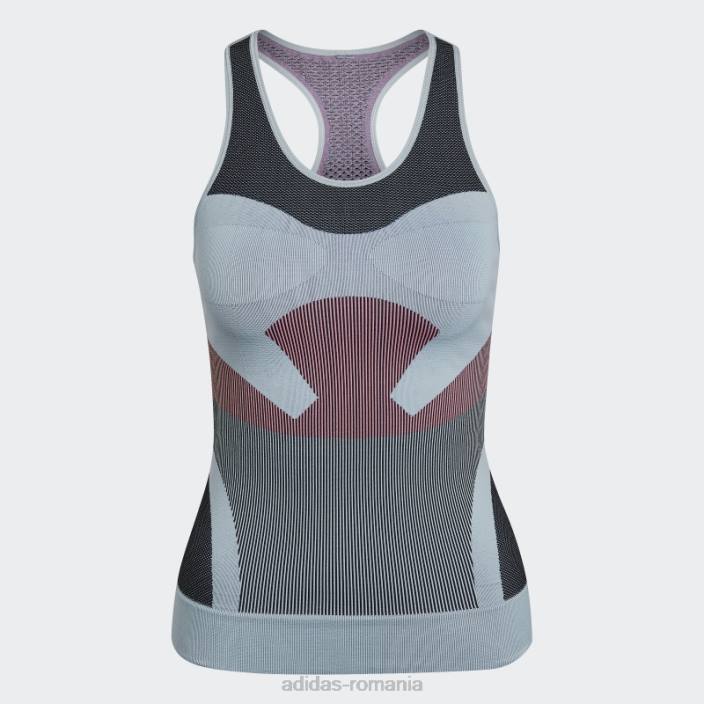 Adidas Arctic blue by stella mccartney truestrength yoga tricot maiou unisex albastru arctic/negru/roz 2JBN2651