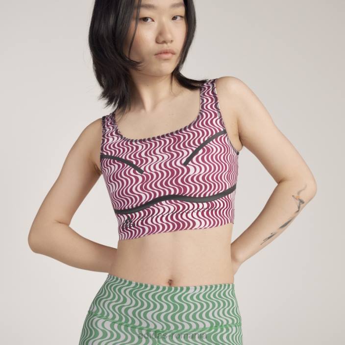 Adidas alb de stella mccartney crop top cu imprimeu truepurpose fierbinte unisex alb 2JBN2302
