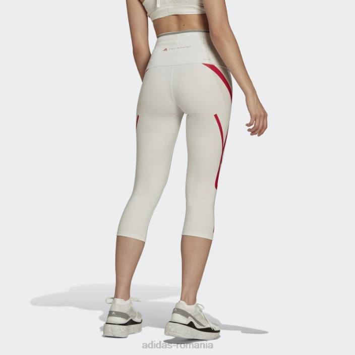 Adidas alb de stella mccartney truepace heat.rdy 3/4 colanti de alergare moda unisex alb 2JBN2526