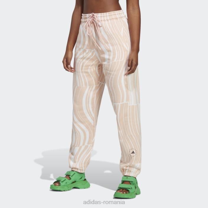 Adidas blush pink fashion by stella mccartney pantaloni de jogging truecasuals unisex fard de obraz roz/alb 2JBN17097