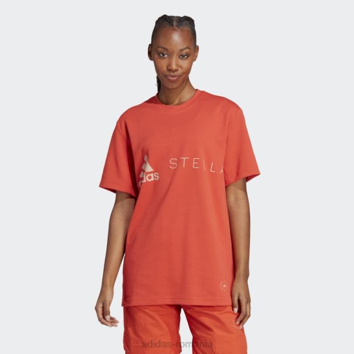 Adidas burnt cayenne by stella mccartney logo tricou fashion unisex cayenne ars 2JBN22772