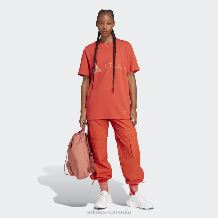 Adidas burnt cayenne by stella mccartney logo tricou fashion unisex cayenne ars 2JBN22772