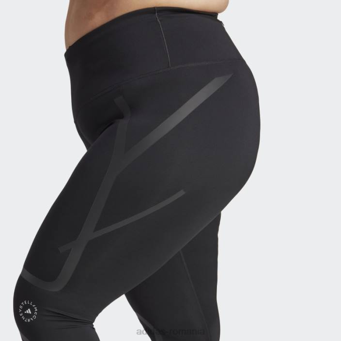 Adidas by stella mccartney jambiere de alergare truepace - modă neagră de mărime plus unisex negru 2JBN16759