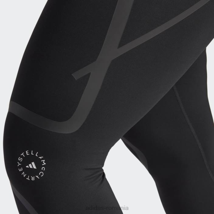 Adidas by stella mccartney jambiere de alergare truepace - modă neagră de mărime plus unisex negru 2JBN16759